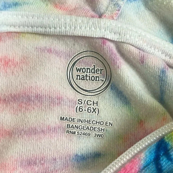 Wonder Nation Tie Dye Cover and Floral One-Piece Floral Bathing Suit - Size 6/6X - Picture 8 of 10